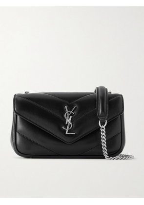 SAINT LAURENT - Loulou Mini Quilted Leather Shoulder Bag - Black - One size