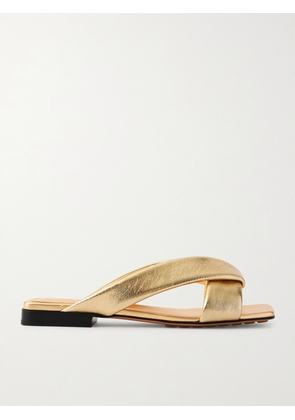 Bottega Veneta - Riva Padded Metallic Leather Sandals - Gold - EU 36,EU 37,EU 38,EU 39,EU 40,EU 41