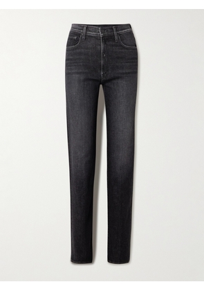 Mother - The Rambler Zip Heel High-rise Straight-leg Jeans - Black - 23,24,25,26,27,28,29,30,31,32