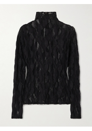 Ulla Johnson - Ulyssa Cotton-blend Lace Turtleneck Blouse - Black - x small,small,medium,large,x large