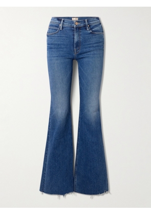 Mother - The Doozy Sneak Fray High-rise Flared Jeans - Blue - 23,24,25,26,27,28,29,30,31,32