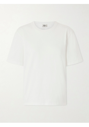 SAINT LAURENT - Cotton-jersey T-shirt - White - x small,small,medium,large