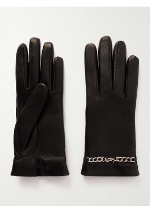 SAINT LAURENT - Leather Gloves - Black - 7,7.5