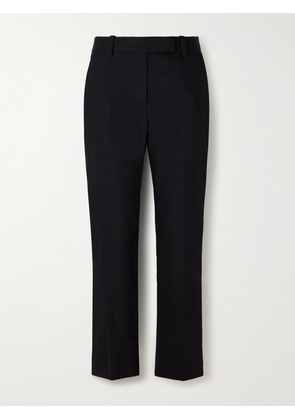 Brunello Cucinelli - Pleated Stretch-cotton Twill Tapered Pants - Black - IT36,IT38,IT40,IT42,IT44,IT46,IT48,IT50