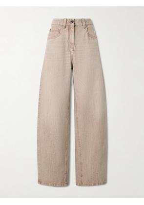Brunello Cucinelli - Embellished High-rise Wide-leg Jeans - Neutrals - IT36,IT38,IT40,IT42,IT44,IT46,IT48,IT50