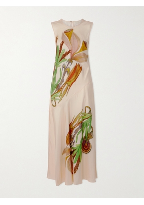 Ulla Johnson - + Anna Zemánková Gaea Paneled Printed Silk-twill Midi Dress - Multi - US0,US2,US4,US6,US8,US10,US12