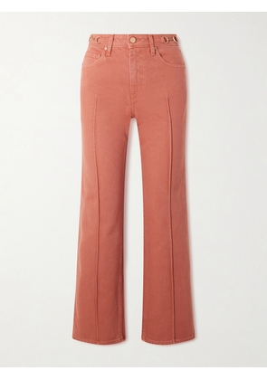 Ulla Johnson - Agatha Embellished High-rise Straight-leg Jeans - Red - 24,25,26,27,28,29,30,31,32