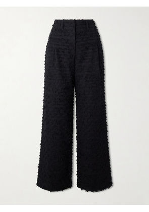 Ulla Johnson - Beatrix Fringed Cotton-twill Wide-leg Pants - Black - US0,US2,US4,US6,US8,US10,US12