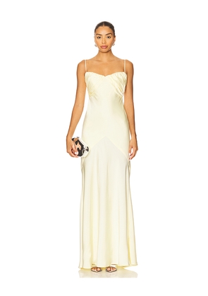 Lovers and Friends Janae Gown in Lemon. Size L. Also in XXS, XS, S, M, XL.