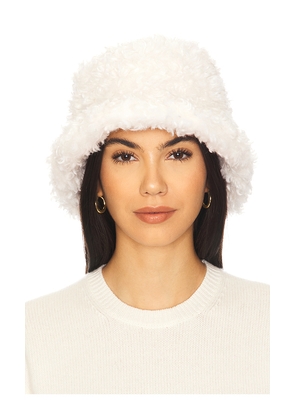 Lack of Color Fluffy Bucket Hat in White. Size M/L. Also in S/M.