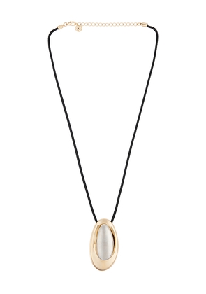 Lovers and Friends Alek Necklace in Metallic Silver.