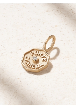 Marlo Laz - Wee Porte Bonheur 14-karat Gold Diamond Pendant - One size