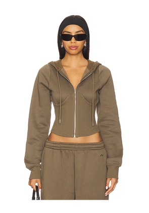 Miaou Sadie Hoodie in Olive. Size L. Also in M, S, XS.