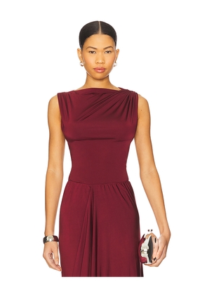 MISHA The Sarin Jersey Top in Red. Size L. Also in S, XXS, M.