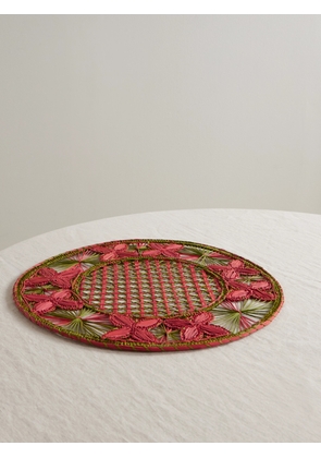 Cabana - Louloudi Rattan Placemat - Burgundy - One size