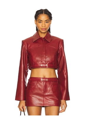 LAMARQUE Gia Jacket in Wine. Size L. Also in XS, S, M.