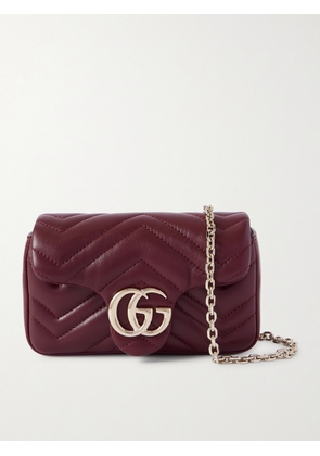 Gucci - Gg Marmont Mini Matelassé Leather Shoulder Bag - Red - One size