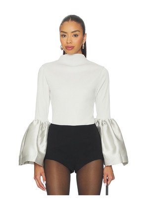 Marques ' Almeida Puff Sleeve Top in Ivory. Size L. Also in XXS, M, XL.