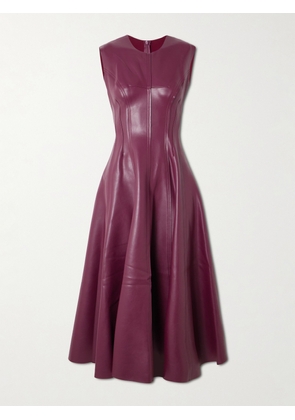 Norma Kamali - Grace Belted Paneled Midi Dress - Purple - xx small,x small,small,medium,large,x large