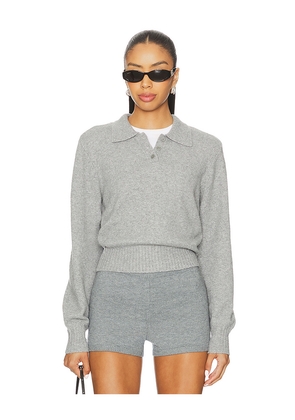 Lovers and Friends Mattelyn Polo Sweater in Grey. Size M. Also in XS, S.
