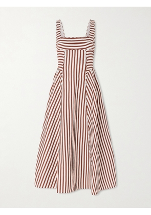 Cult Gaia - Carla Cutout Striped Woven Midi Dress - Burgundy - US0,US2,US4,US6,US8,US10,US12