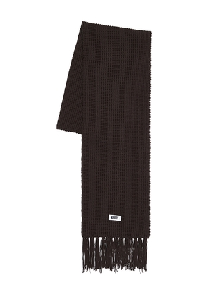 KROST Brioche Knit Scarf in Brown.