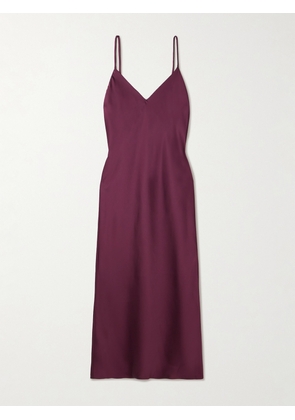 Norma Kamali - Satin Midi Dress - Purple - xx small,x small,small,medium,large,x large