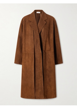 The Row - Serenis Paneled Suede Coat - Brown - US0,US2,US4