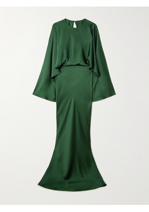 Norma Kamali - Obie Draped Satin Gown - Green - xx small,x small,small,medium,large,x large