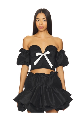 KIKA VARGAS Benazir Top in Black. Size 0. Also in 4, 6.