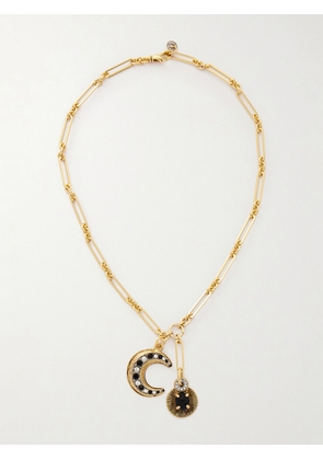 MAISON MAYLE - Soli Luna Gold-plated, Crystal And Obsidian Necklace - Multi - One size