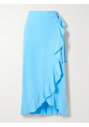 Melissa Odabash - Cassidy Ruffled Stretch-jersey Coverup - Blue - x small,small,medium,large