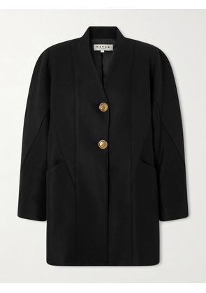 MAISON MAYLE - Ines Paneled Wool-twill Coat - Black - x small,small,medium,large