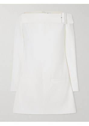 COURREGES - Buckled Crepe Mini Dress - White - FR 34,FR 36,FR 38,FR 40,FR 42,FR 44