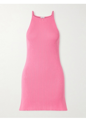 COURREGES - Ribbed-knit Mini Dress - Pink - x small,small,medium,large,x large,xx large