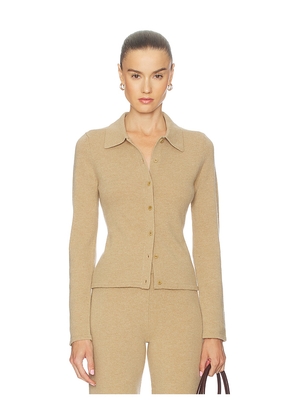 L'Academie by Marianna Berke Button Down Top in Brown. Size L. Also in XS, XXS, S, M, XL.