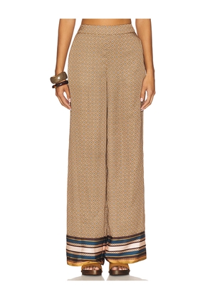 MISA Los Angeles Libby Pant in Brown. Size L. Also in XS, S.