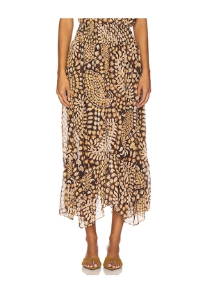 MISA Los Angeles Agyness Skirt in Brown. Size L. Also in S, M, XL.
