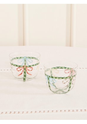 LOBMEYR - + Gohar World Alpha Bow Set Of Two Painted Crystal Glass Tumblers - Multi - One size
