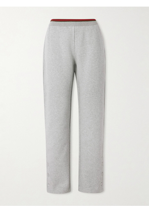 Gucci - Cotton-blend Jersey Track Pants - Gray - x small,small,medium,large