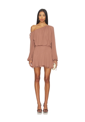 MORE TO COME Violetta Mini Dress in Brown. Size XS. Also in XXS.