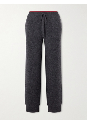 Gucci - Striped Wool-blend Straight-leg Track Pants - Gray - x small,small,medium,large