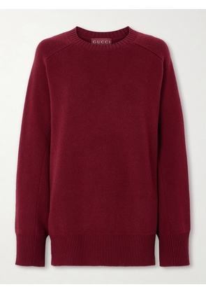 Gucci - Embroidered Wool And Cashmere-blend Sweater - x small,small,medium,large