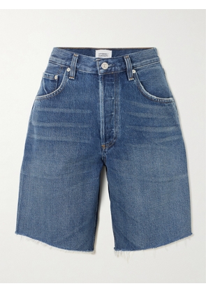 Citizens of Humanity - Ayla Frayed Denim Shorts - Blue - 23,24,25,26,27,28,29,30,31,32