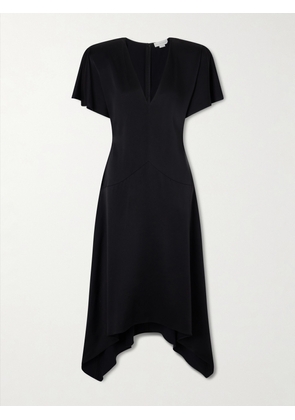 Stella McCartney - Paneled Hammered-satin Midi Dress - Black - IT34,IT36,IT38,IT40,IT42,IT44,IT46,IT48
