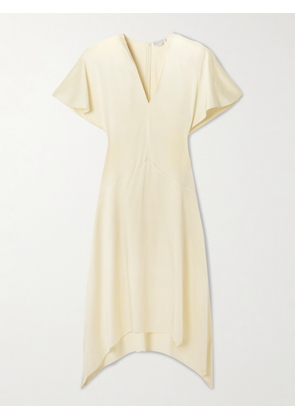 Stella McCartney - Paneled Hammered-satin Midi Dress - Cream - IT34,IT36,IT38,IT40,IT42,IT44,IT46,IT48,IT50