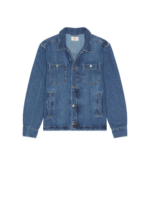Marine Layer Patrick Denim Overshirt in Blue. Size L. Also in S, M, XL/1X.