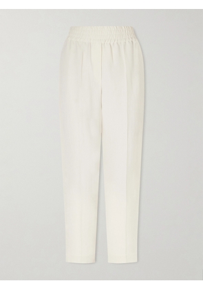 Brunello Cucinelli - Cropped Woven Tapered Pants - White - IT36,IT38,IT40,IT42,IT44,IT46,IT48,IT50
