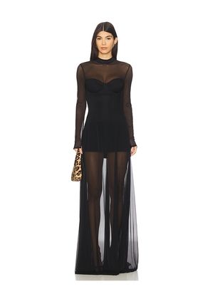 OW Collection Kya Maxi Dress in Black. Size M. Also in S, XS.