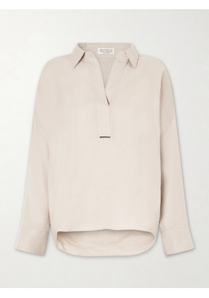Brunello Cucinelli - Linen Blouse - Neutrals - xx small,x small,small,medium,large,x large,xx large